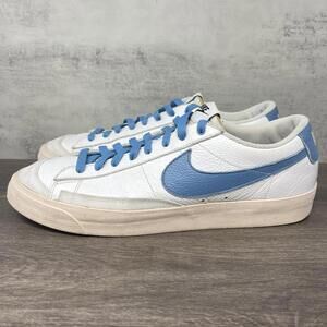 Nike Blazer Low 77 Shoes Mens 13 White Blue Leather DQ9700-900
